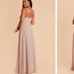 Never Worn Birdy Grey Taupe Chiffon Dress - Adelle is the style